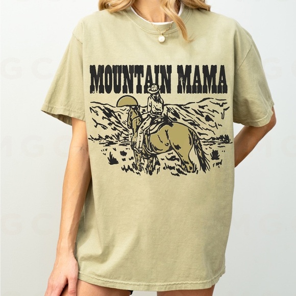 Comfort Colors Mountain Mama Cowgirl Shirt - Picture 3 of 10